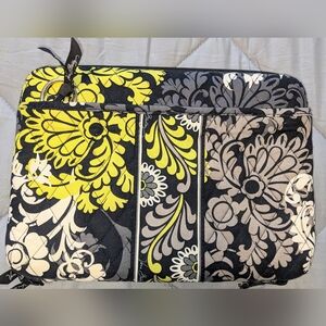 Vera Bradley Hard Shell Black and Yellow Floral Baroque iPad Case